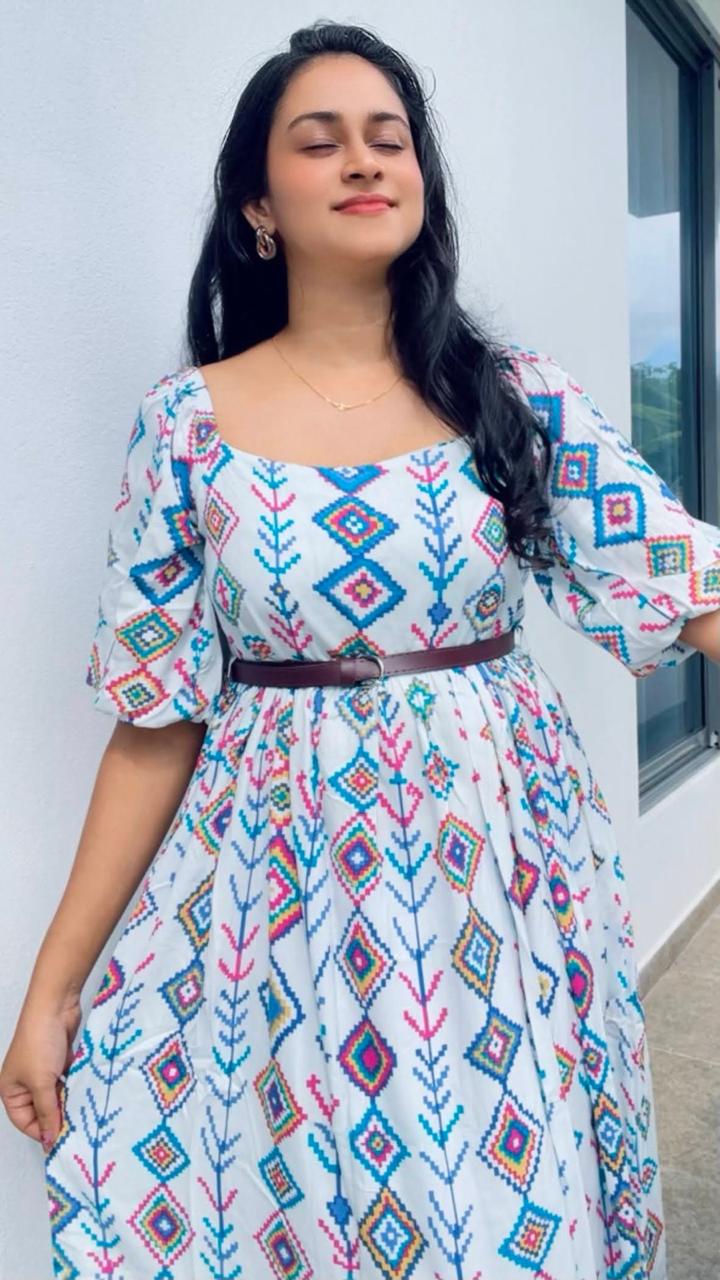 White Vintage Midi Dress