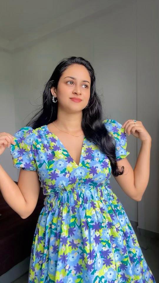 Lemon Floral Midi Dress